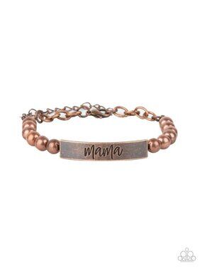 Paparazzi "Mama" Copper Bracelet (BH057)
